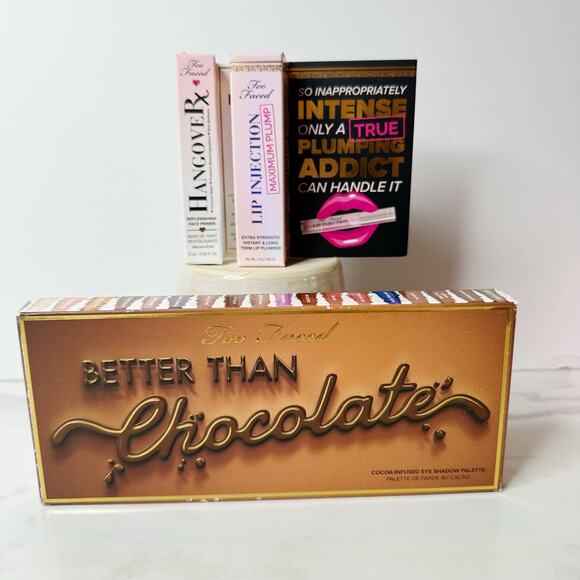Too Faced Better Than Chocolate Palette, Lip Injection Plumper, Hangover Primer - Picture 1 of 13